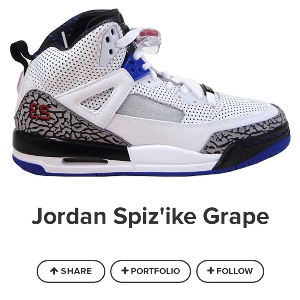 Nike Air Jordan Spizike Grape Brooklyn Size 7Y
